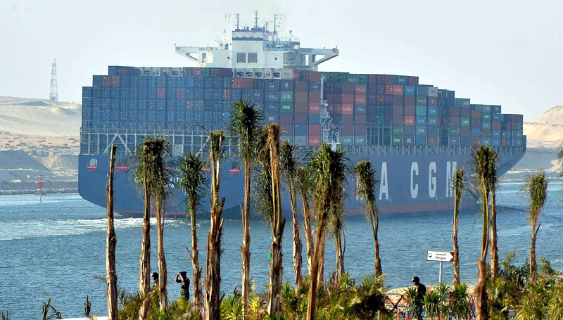 Commercial movement after opening the new Suez Canal