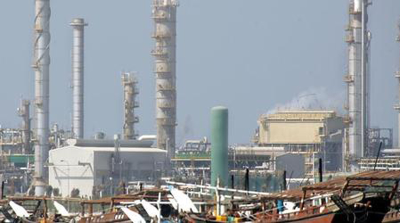 A crude oil pipeline linking Saudi Arabia and Bahrain