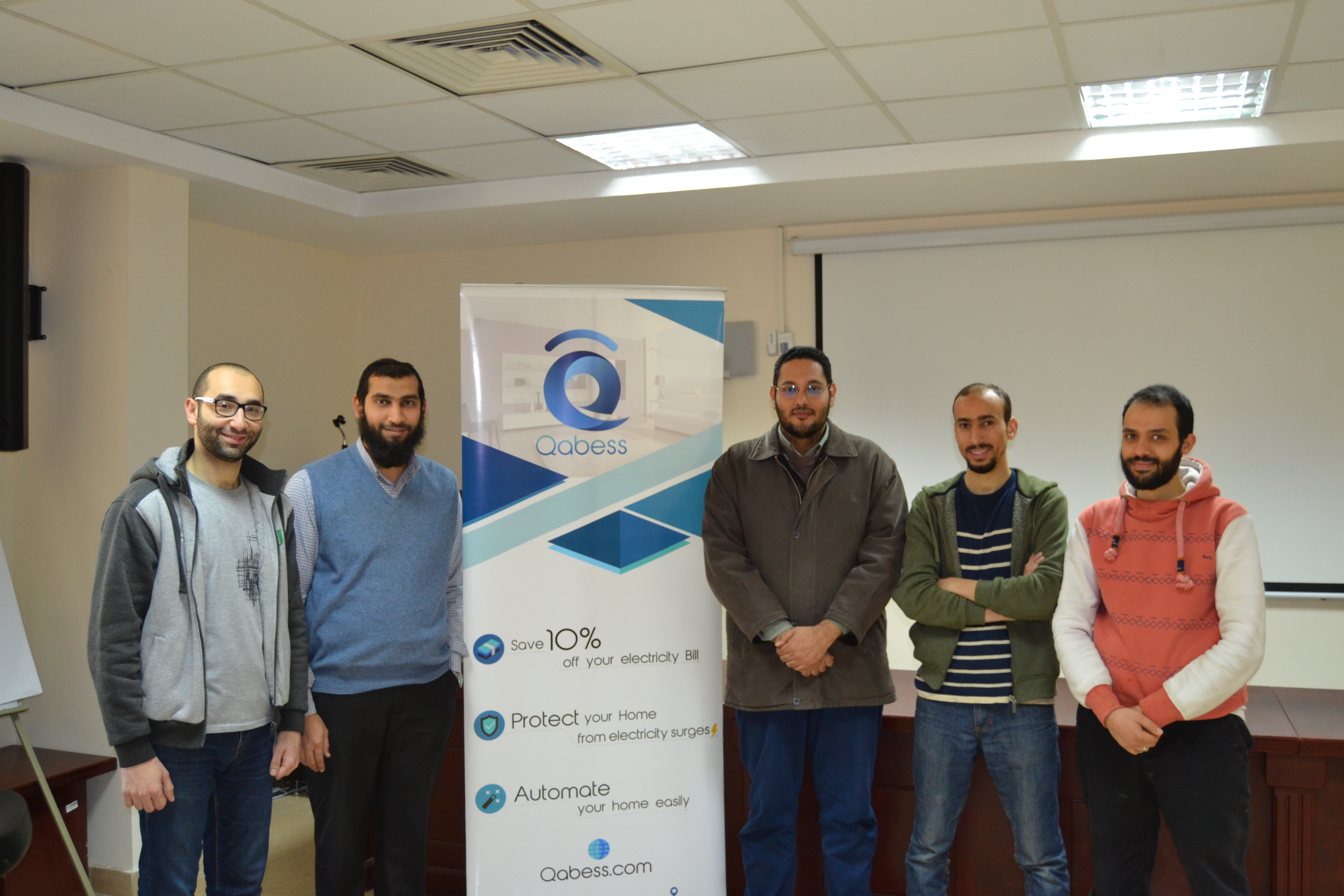 A start-up ‘Qabess’ developed a smart plug-in for power saving