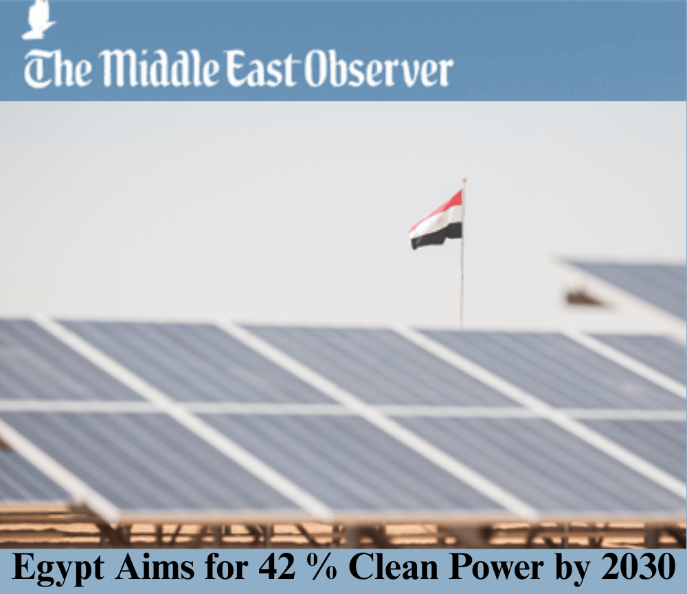 Egypt Aims for 42 % Clean Power by 2030