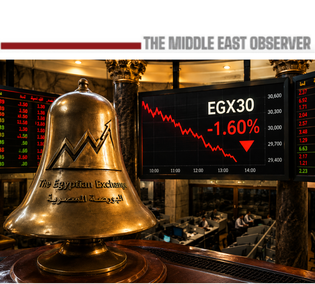 EGX30 slides 1.6% as foreign selling accelerates across broad market sectors
