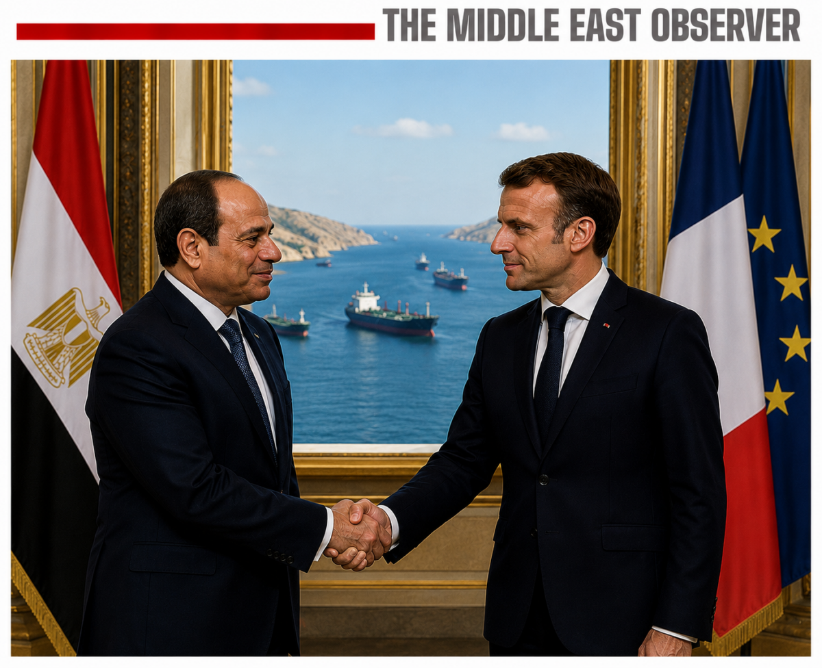 Sisi and Macron Back Efforts to Ease Iran Tensions and Keep Hormuz Open